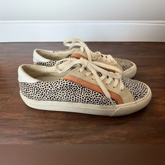 Madewell Sidewalk Low-Top Sneakers in Spotted Calf Hair-Size 7.5 - Picture 2 of 8
